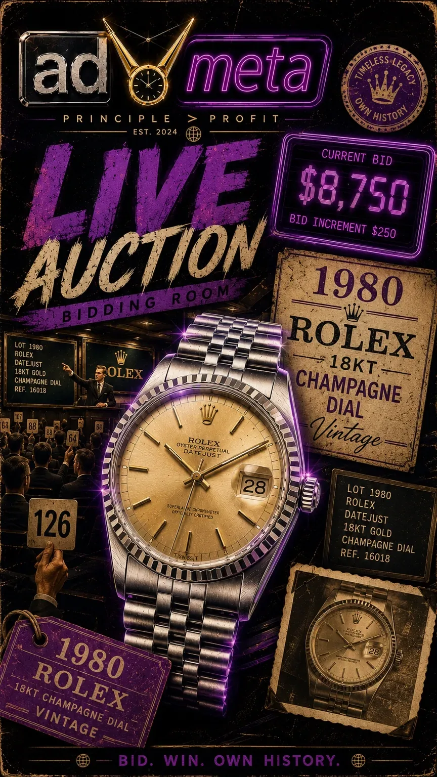 Vintage Rolex live auction campaign